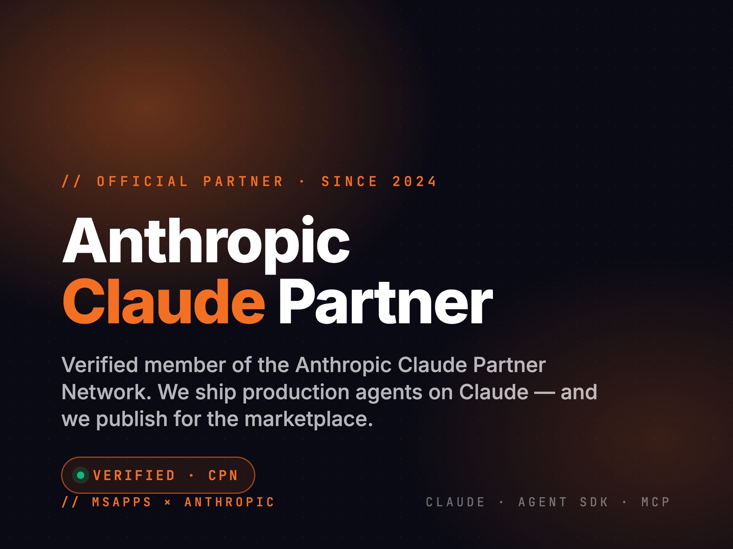 רשת השותפים של Anthropic ל־Claude — חברה מאומתת
